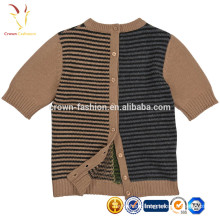 Latest Wool Cashmere Blend Cardigan Sweater Designs For Girls Short Sleeves